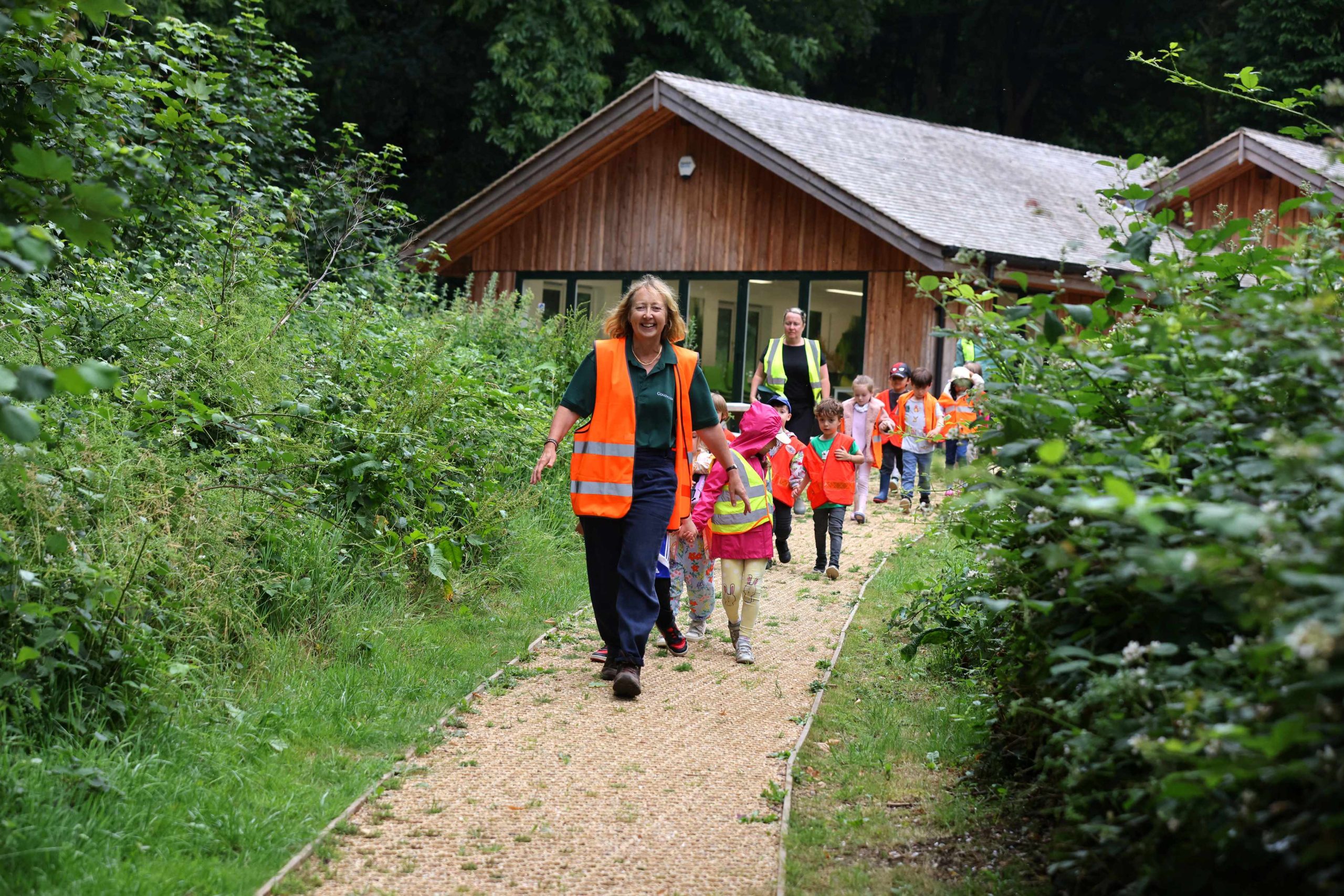 Sam Stephenson leaving the Education Centre